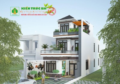 Mẫu nhà biệt thự 3 tầng Mr Hùng tại Thị Trấn Tân Phong Quảng Xương